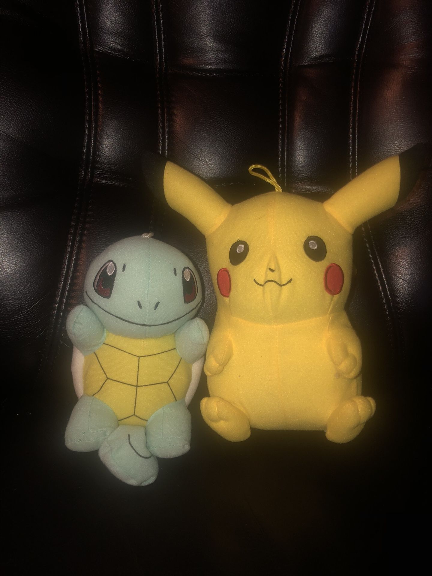 Lot of 2 Pokemon Plush Squirtle & Pikachu stuffed animals dolls go toy factory