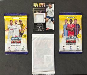 Soccer Lot Noir Patch Myles Lewis-Skelly /70 + Topps Match Attax Packs