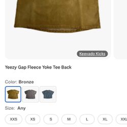 YZY GAP x BALENCIAGA BRONZE YOKE TEE - MEDIUM
