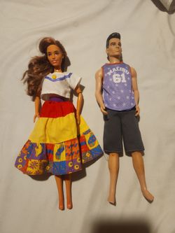 Barbie and vanilla ice doll