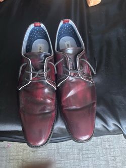 Ben Sherman Burgundy Leather Oxford Dress Shoes