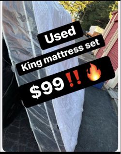 King pillow top mattress, and box springs