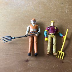 Lot Of 2 Miniature Military Action Figures - 2” Tall