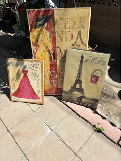 Paris wall decor set