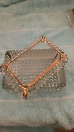 Candy dish with lid cigarette holder and for ashtrays