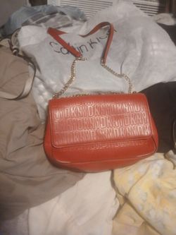 DKNY RED LEATHER PURSE
