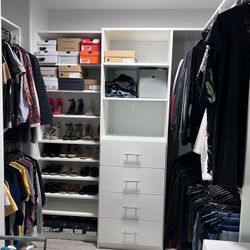 White Walk-in Closet
