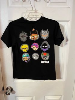 Boys Size Large Fortnite Theme Tshirt.  Black Background.  Preowned Excellent Condition .