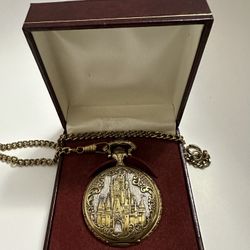 Disney Limited Edition Commemorating 25th Anniversary Of Walt Disney World Pocket Watch