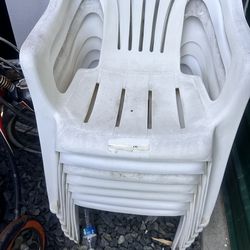 10 # Plastic white chairs