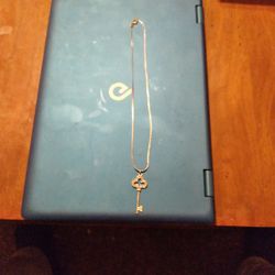 Real Silver Chain With REAL diamond Studded Silver Key