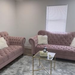 Pink couches