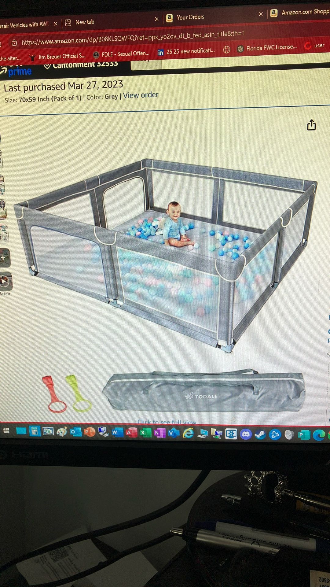 Baby Large Playpen 70 X 59