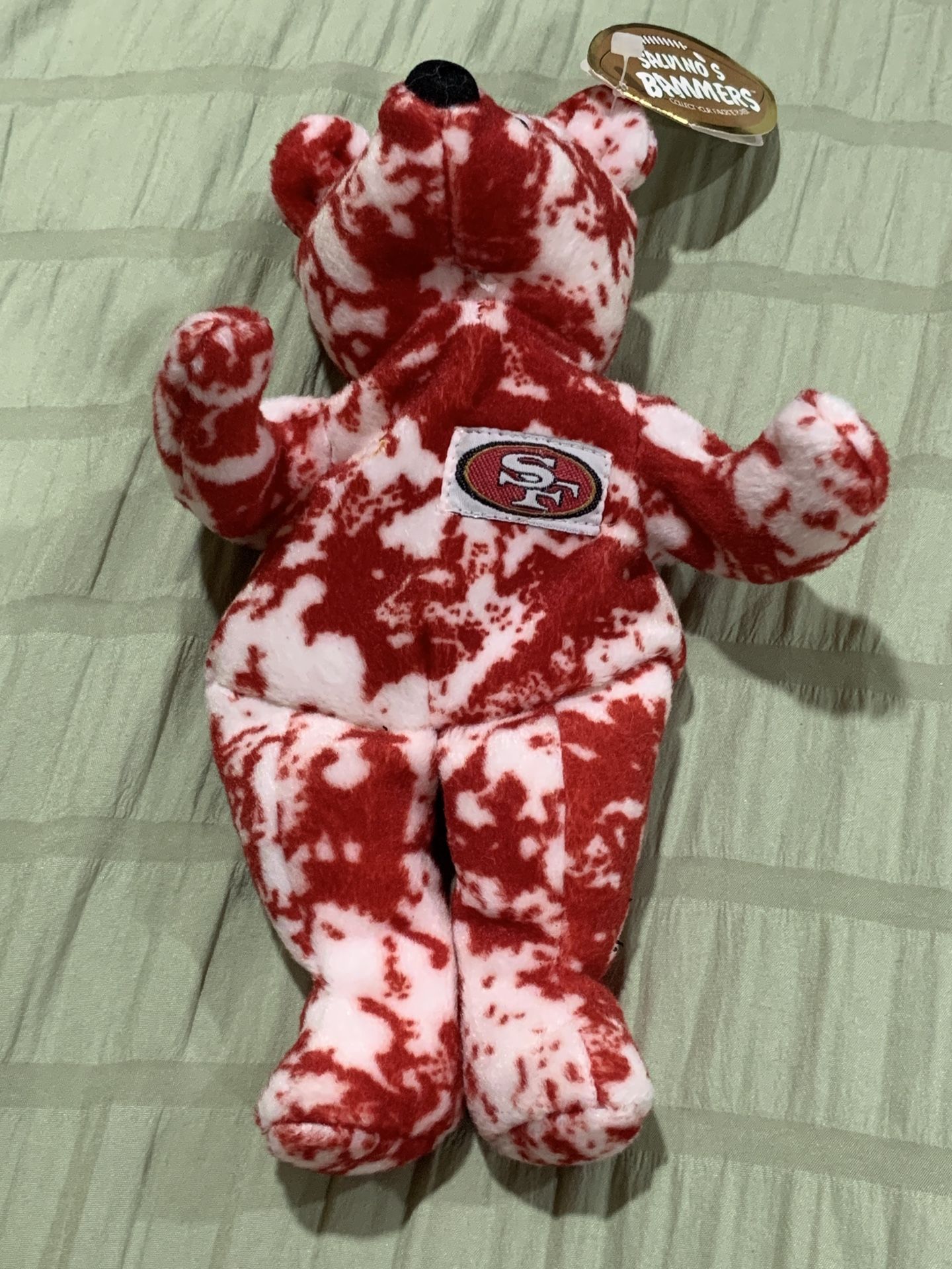 Vintage Steve Young San Francisco 49ers Red White #8 Retired Bear Plush Rw NFL Football Sports Collectible Toy