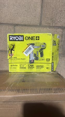 RYOBI ONE+ 18-Gauge Cordless AirStrike Narrow Crown Stapler P361 Green
