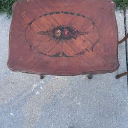 2 Small Antique Brown Wood Side/End Tables
