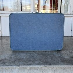 Vintage Monarch Blue Suitcase 