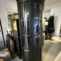 Ballard Designs Black Corner Cabinet