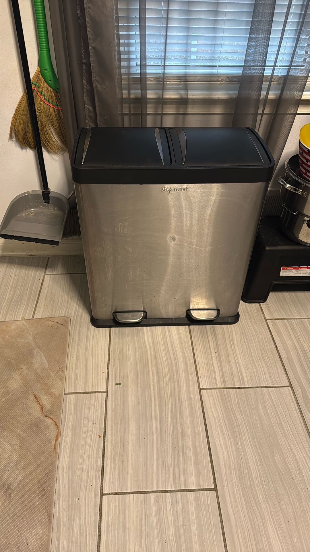 Double Bin Trash Can