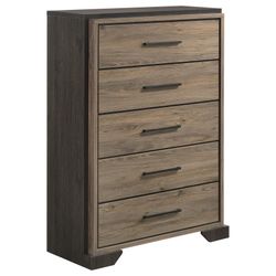 LIGHT TAUPE 5-DRAWER TALL CHEST CABINET CAJONERA CAJONES