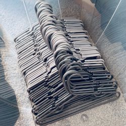 Set of 50 Gray Plastic Clothes Hangers Baby/Toddler Little Kids Size up to 5T, Light & Dark Gray