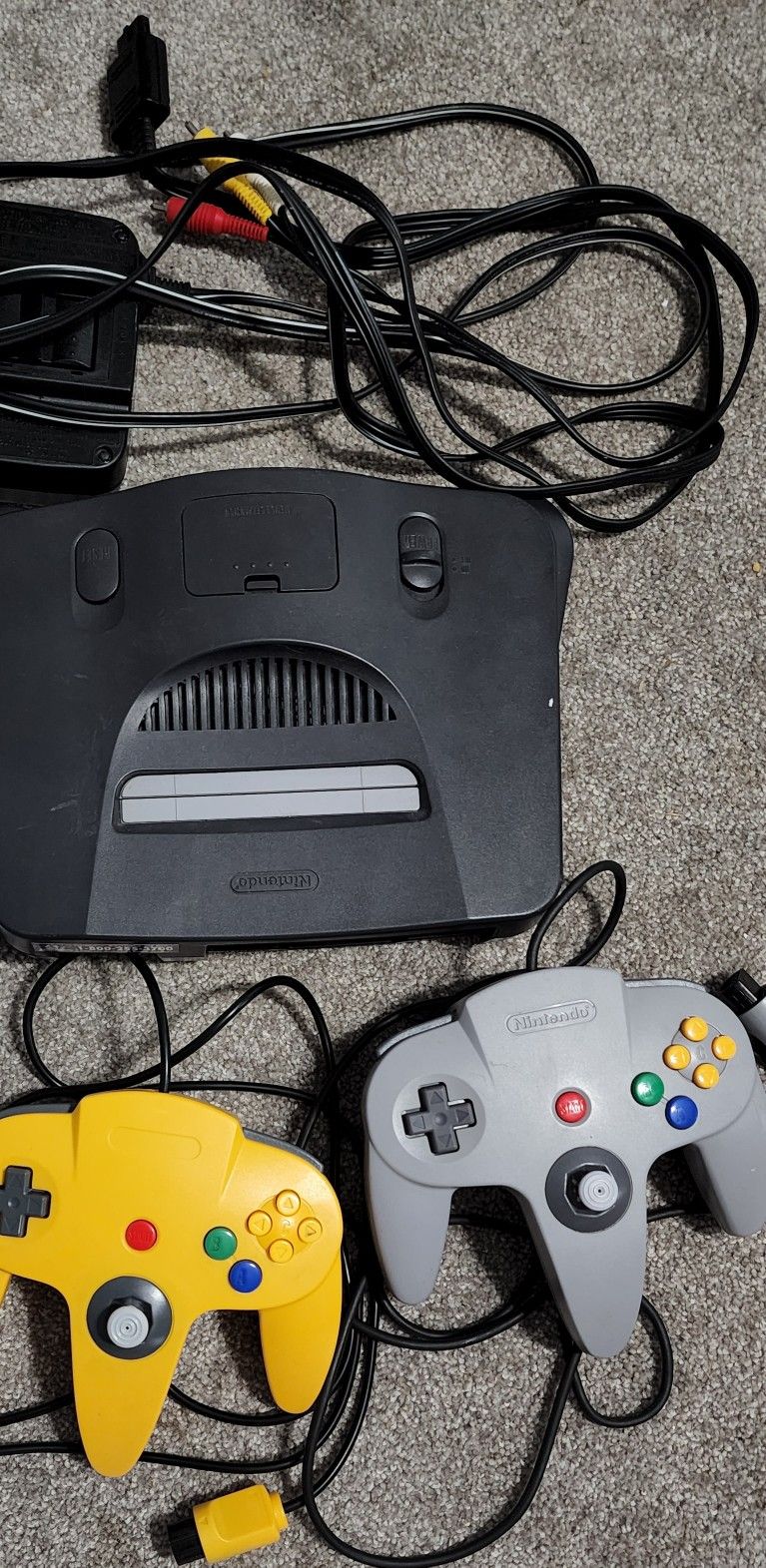 N64 Console And Controllers