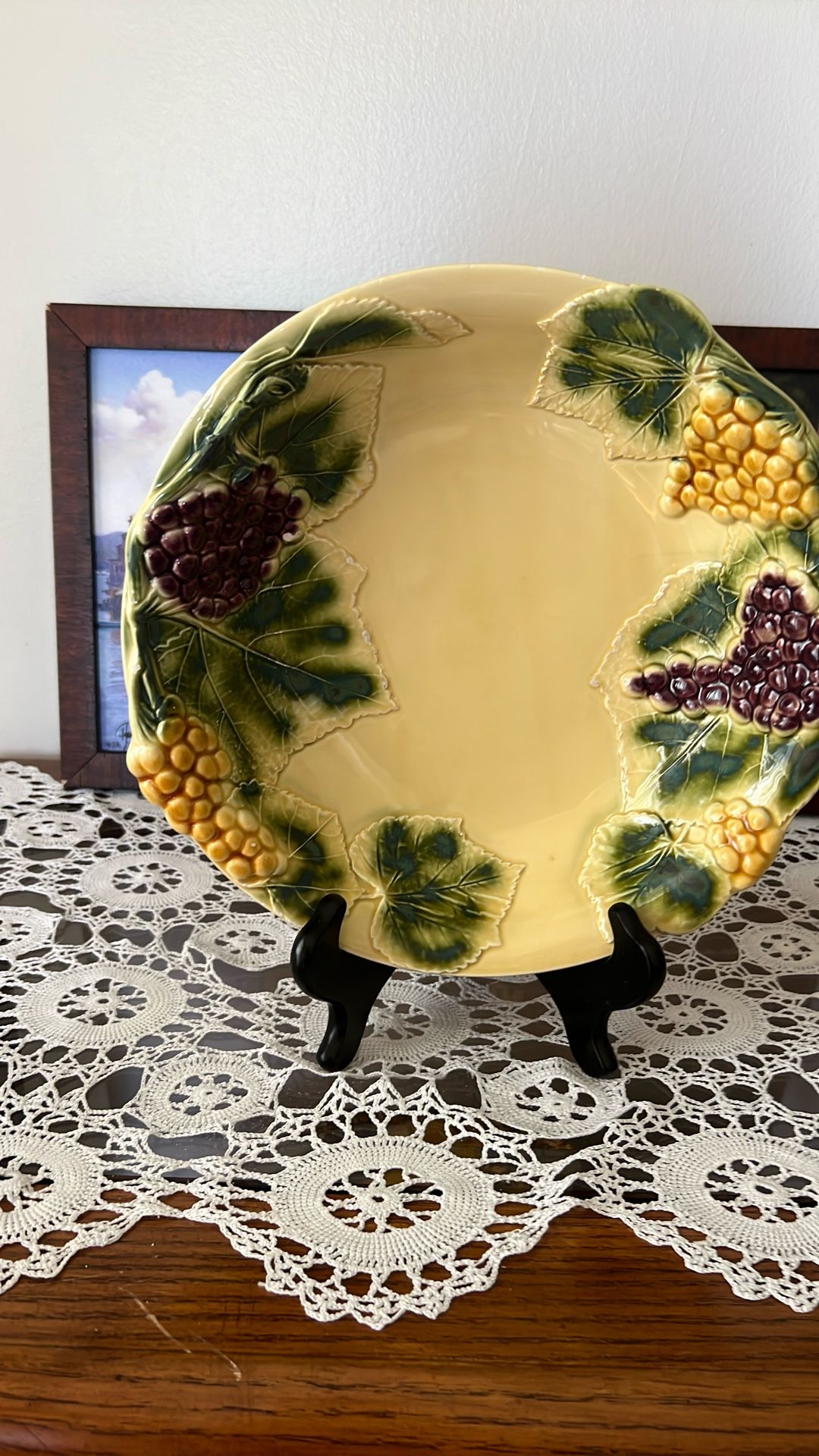 Vintage Majolica Italian Art PotterySculptured Bowl