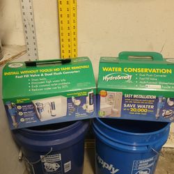Two Hydro Smart Water Conservation Kits For Toilets.
