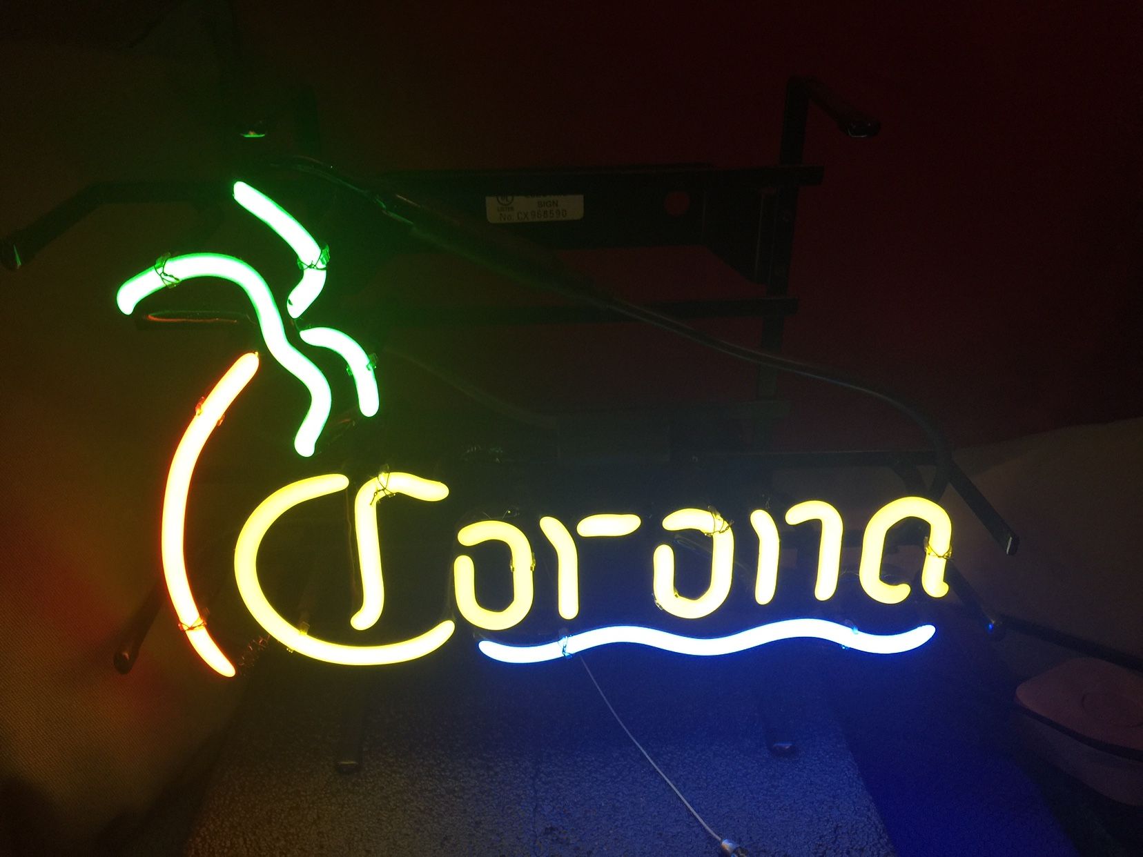 VINTAGE CORONA ORIGINAL NEON BAR LIGHT