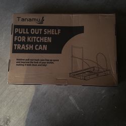 pull out shelf for kitchen trash can