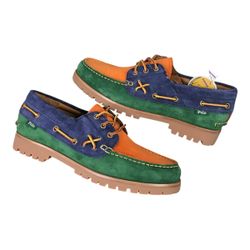Polo Ralph Lauren Ranger Deck Mens 8 Color Block Suede Loafers Boat Shoes NEW!