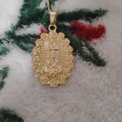 Virgin De Guadalupe Gold Plated Chain $15 Or Best Offer