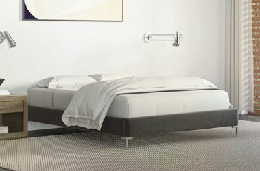 Like new Queen Saatva velvet bed frame