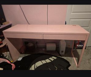Pink computer desk