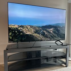 Large Luxury Glass TV Television Stand for Large TV up to 60” Living Room