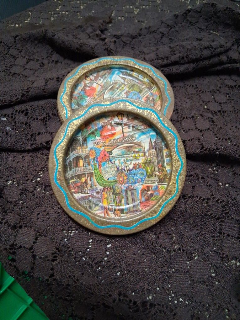 Vintage 5 Coasters Souvenir From New Orleans