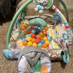 Bright Starts 5 In 1 Your Way Ball Play Activity Gym And Ball Pit - Totally Tropical 