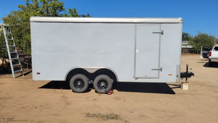 18 foot ENCLOSED CARGO storage trailer... Ramp back door