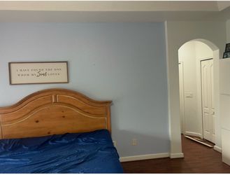 King size bed no mattress,2 nightstand free delivery included NOW