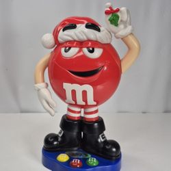 2015 M&M's Santa Red M Meet Me Under the Mistletoe Collectible Candy Dispenser.