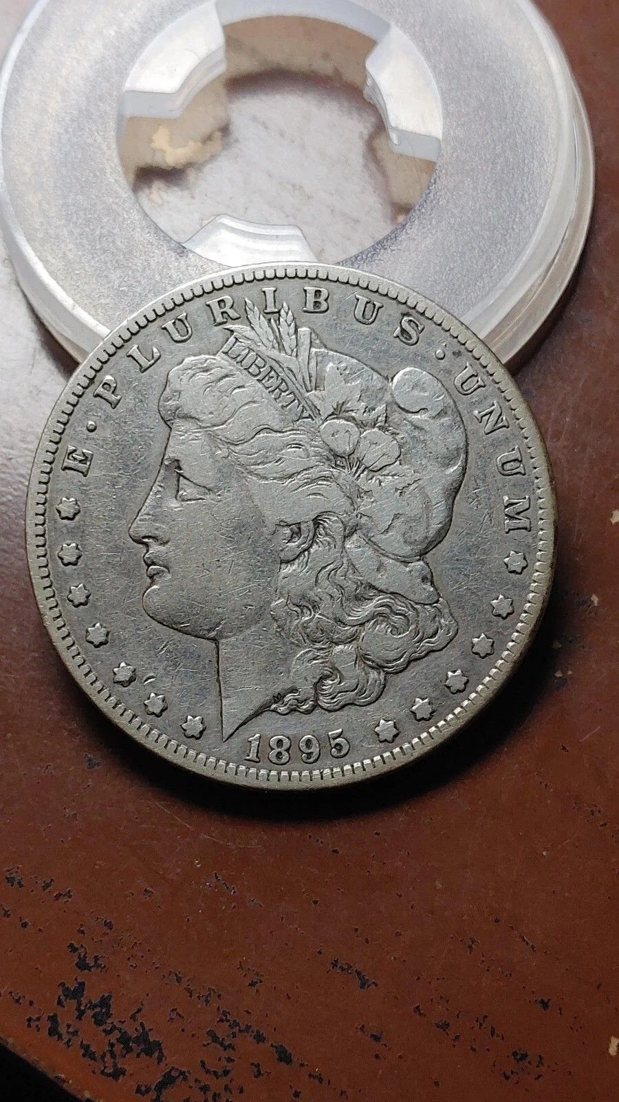 1895 S Morgan Silver Dollar $1 VF Cleaned Key Date