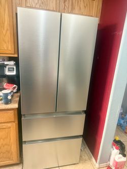 LIKE-NEW HISENSE 4-DOOR REFRIGERATOR – $600 OBO