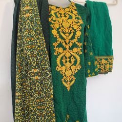 Women Embroidered Kaddar Dress 