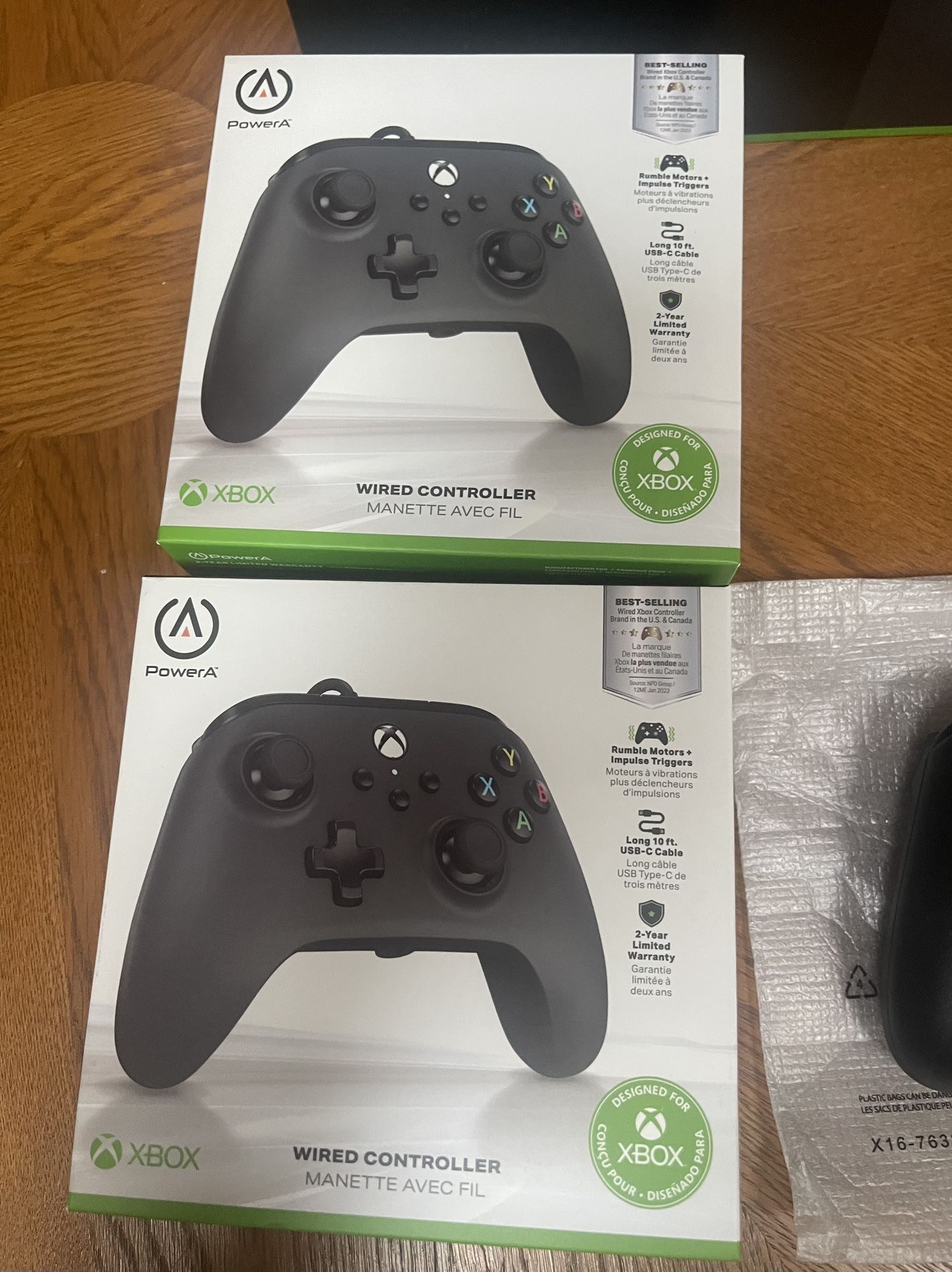 2 brand new wired xbox series x controllers 