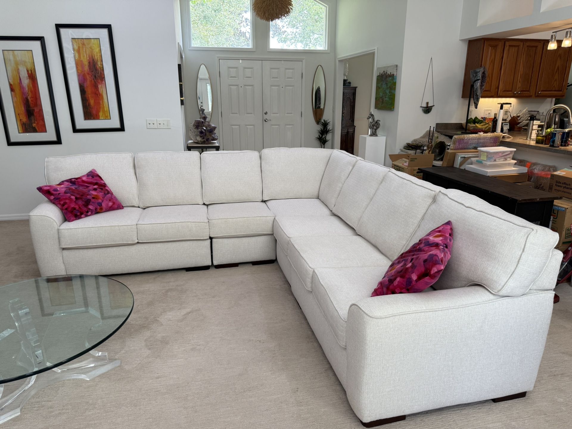 Austin White Fabric Sectional From City Furniture Modern Stylish 