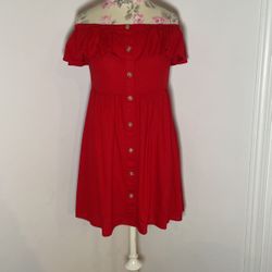 Red Off the Shoulder Dress