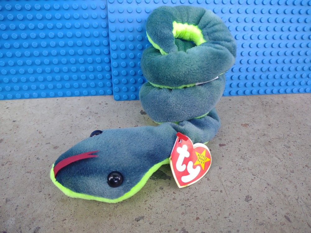 Ty Beanie Baby Hissy Snake Beanbag Plush Original Tag 1997 PE Gen 5