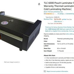 TLC 6000 Pouch Laminator 9-13/16"