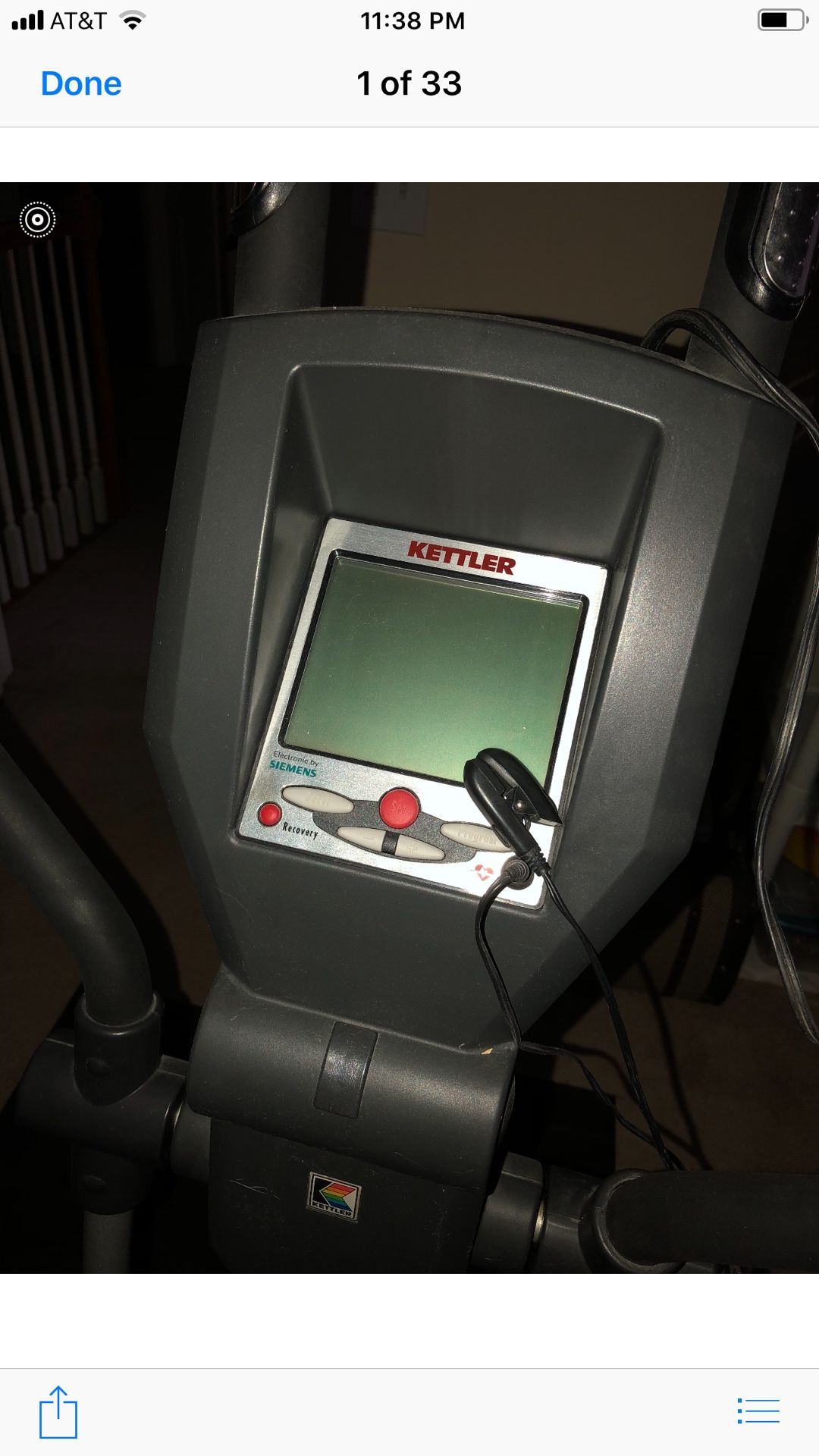 Elliptical- KETTLER BRAND- ERGOMETER CTR1- great shape.
