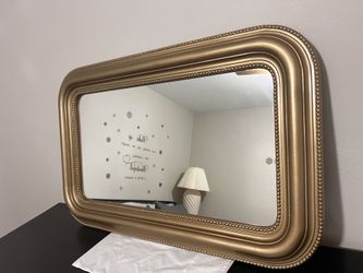 Rectangular Gold Antique Mirror 